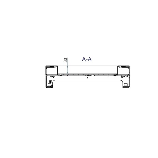 Produktbild UBD 324 304  -  Unterflur-Bodendose UBD 320 inkl. Deckel mit Kante, geschlossen, 30mm Vertiefung und 2 Bürstenauslässe